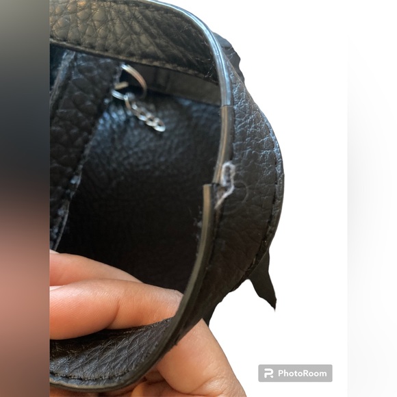 INC International Concepts Black Faux Leather backpack/purse. - Picture 13 of 14